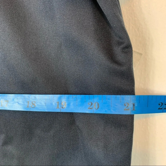 Burberry London Trench Coat Blue Navy Check Plaid Button Front Women's Size 6 - Picture 14 of 16